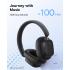 Baseus Bowie H1s Bluetooth Headset Foldable, Active Noise Cancelling Wireless Over-Ear Headphone, PX4 Waterproof, up to 100Hrs - Black